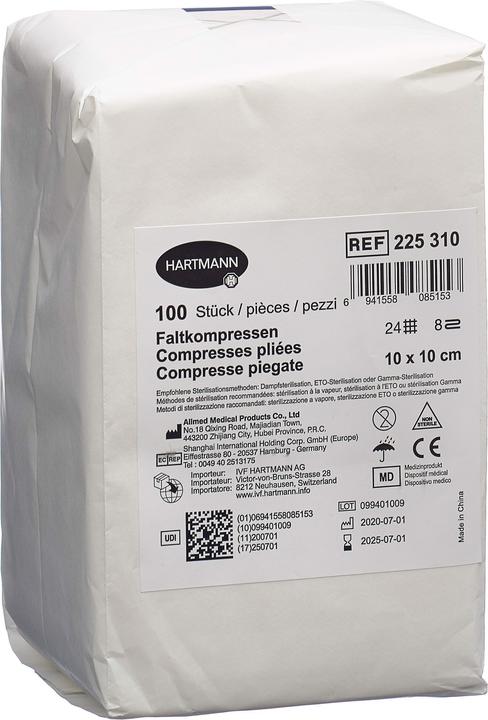 Actual product image IVF Hartmann Faltkompresse Typ 24 10x10cm 8 fach