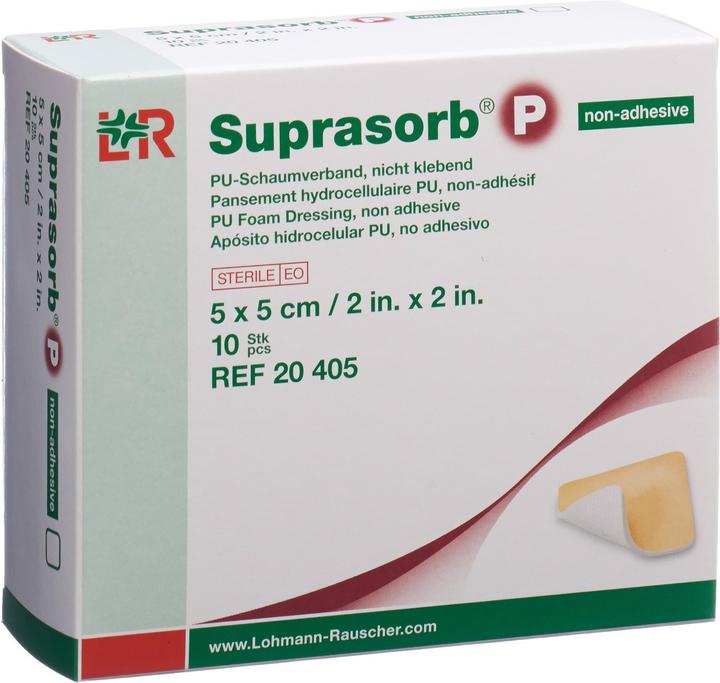 Suprasorb Schaumverband 5x5cm nicht klebend (10 x)