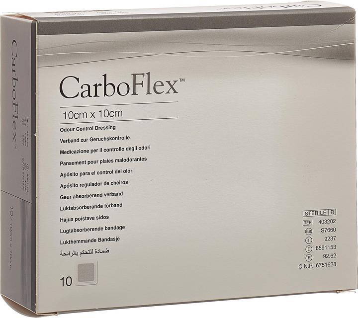 Actual product image Carboflex Aktivkohle Verband 10x10cm steril