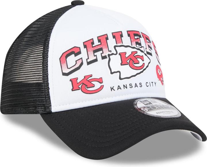 Actual product image New Era A-Frame Mesh Trucker Cap - RETRO Kansas City Chiefs