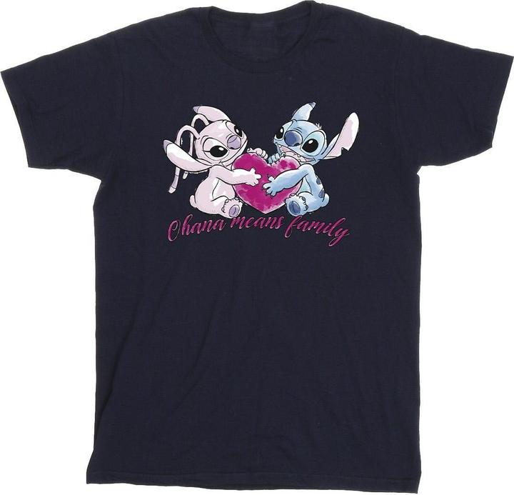 Disney Lilo And Stitch Ohana Heart With Angel TShirt Mädchen