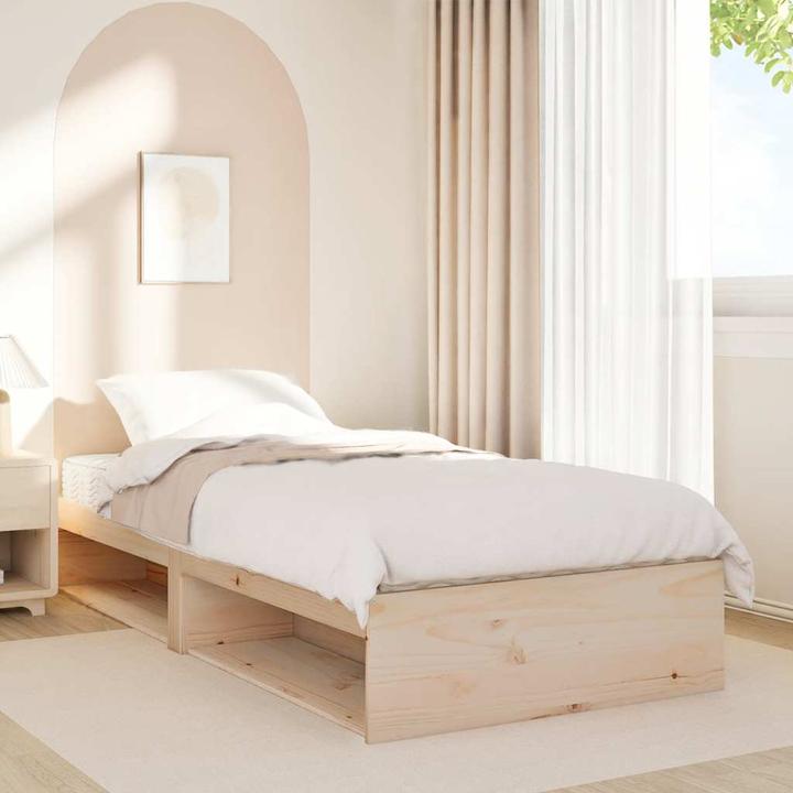 Actual product image VidaXL Day bed with mattress 90x190 cm solid wood pine sofa bed sofa bed (90 x 190 cm)