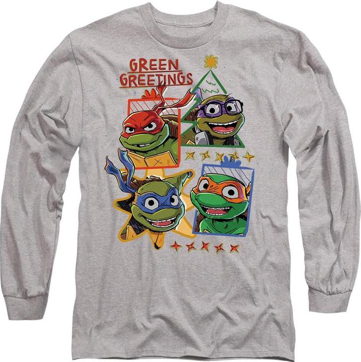 Teenage Mutant NT Green Greetings TShirt weihnachtliches Design (L)