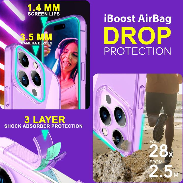 Produktbild Nalia Klar Transparente Neon Silikon Hülle (Apple iPhone 15 Pro)