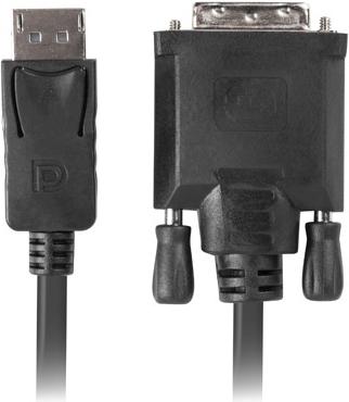 Immagine prodotto Lanberg CA-DPDV-10CU-0018-BK Adattatore cavo video DispalyPort DVI-D 24+1 (1.80 m, DisplayPort)