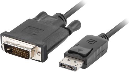 Image du produit Lanberg CA-DPDV-10CU-0030-BK Adaptateur de câble vidéo DisplayPort DVI-D (3 m, DisplayPort)