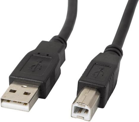 Actual product image Lanberg CA-USBA-10CC-0005-BK USB Cable USB 2.0 USB B (0.50 m, USB 2.0)