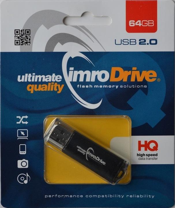 Productafbeelding IMRO ZWART/64GB USB-stick USB Type-A 2.0 - 64 GB (64 GB, USB-A)