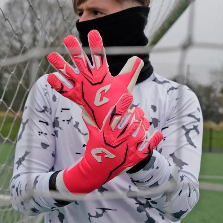 Actual product image Catch & Keep Fussballhandschuhe ViVor Crazy Orange Gr. 7 Torwart Goalie Handschuhe (7)