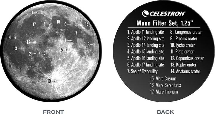 Actual product image Celestron Moon Filter Kit 4 pcs. 1.25