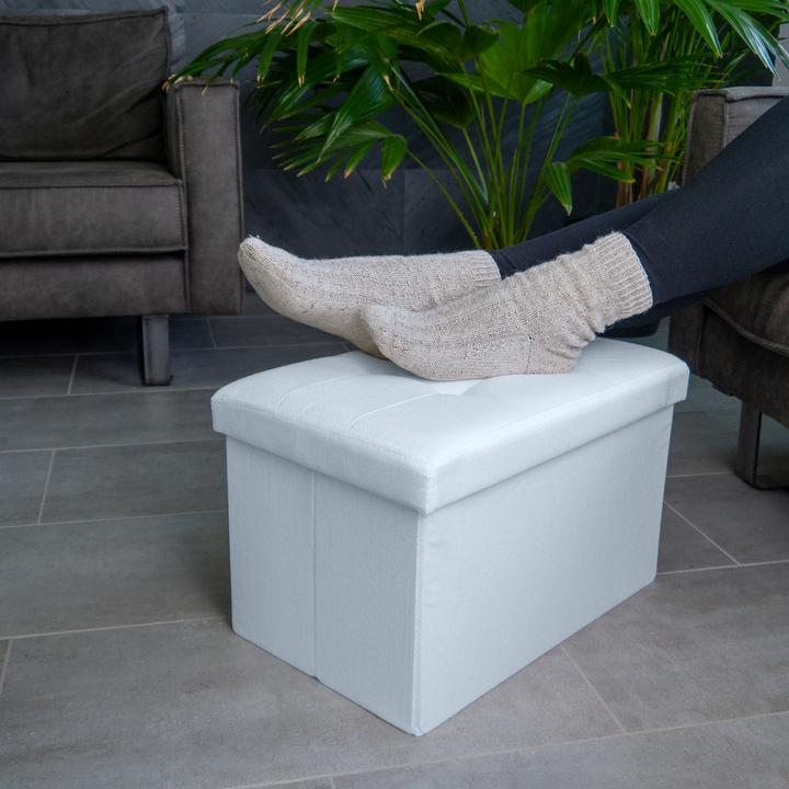 Produktbild Intirilife Sitzbank 49x30x30 cm SCHNEE WEIss (30.49 cm)