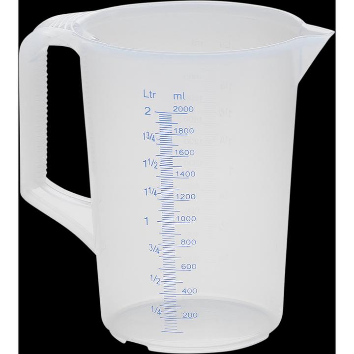 Produktbild Hünersdorff Messkanne 2000 ml Polypropylen transparent D151xH206mm Griff offen (2000 ml)