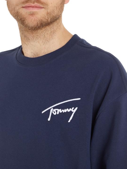 Immagine prodotto Tommy Hilfiger Felpa uomo TJM Tommy Signature Crew, Twilight Navy, L (L)
