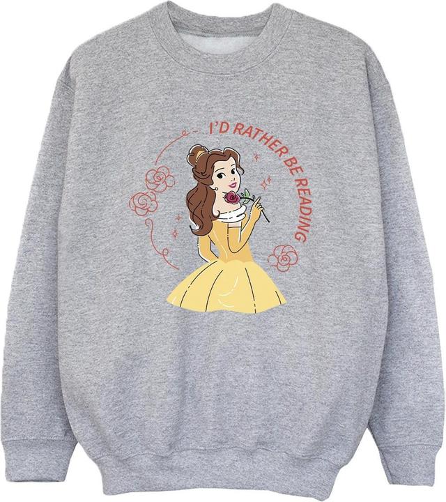 Disney Beauty And The Beast I'd Rather Be Reading Sweatshirt Jungen (104)