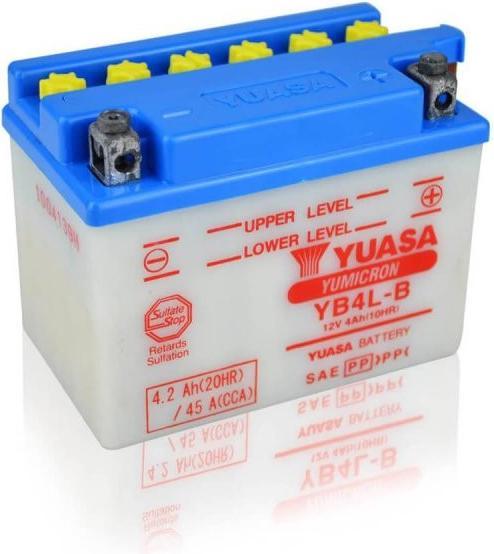 Actual product image Yuasa YB4L-B roller battery (12 V, 4.20 Ah, 45 A)