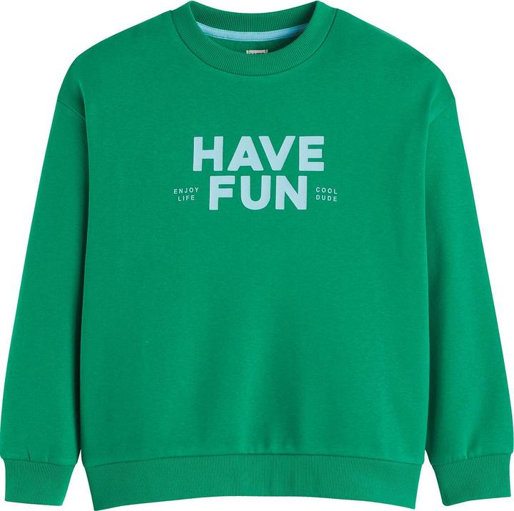 Produktbild La Redoute Collections Oversized Sweatshirt mit Rundhals und Messageprint