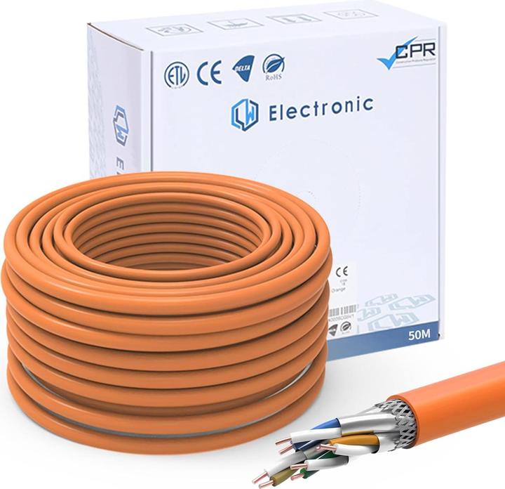 Image du produit LW Electronic Câble de pose Cat7 (PiMF, S/FTP, 50 m)