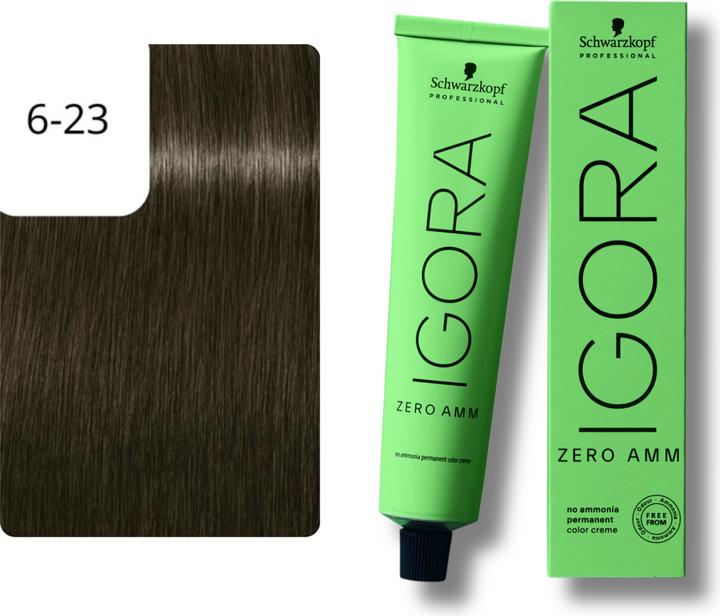 Produktbild Schwarzkopf Igora Zero AMM - 6-23 Dunkelblond Asch Matt (6-23 Dunkelblond Asch Matt)