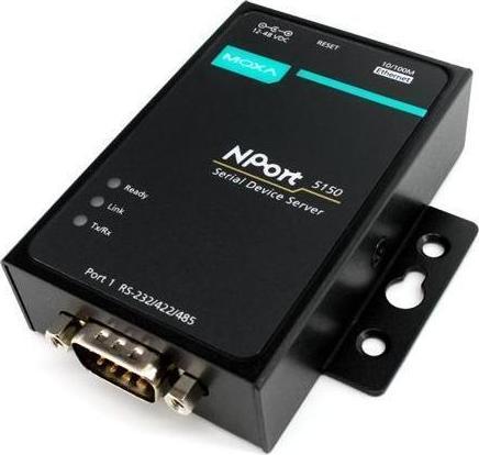 Actual product image Moxa NPORT 5150 W/O ADAPTER - 1-port RS-232422485 device server without adpater, 0 to 55C operating tempe