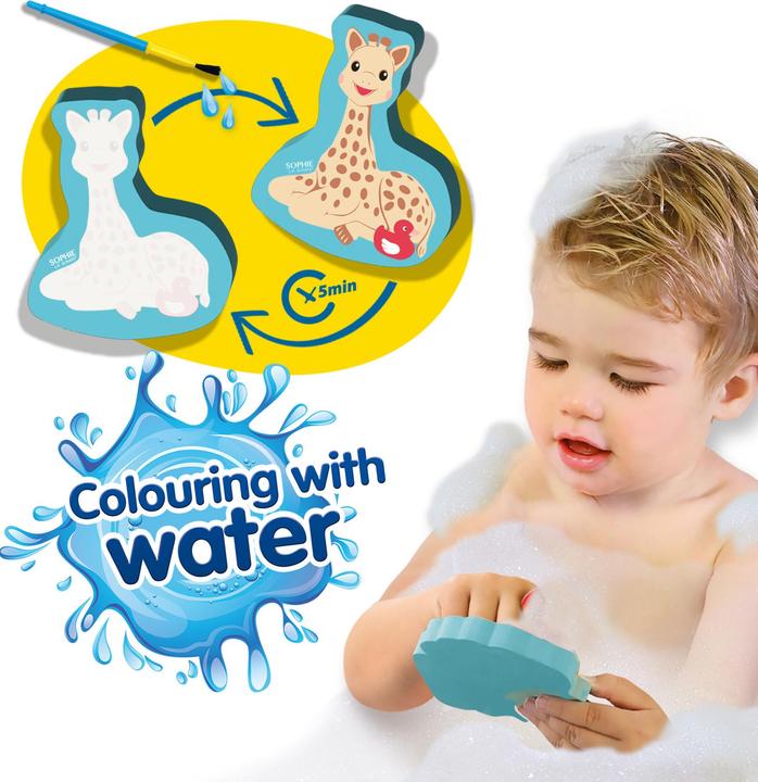 Actual product image Ses Sophie La Giraffe Dyeing with water in the bath