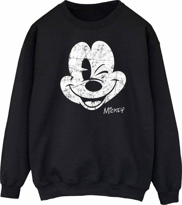 Disney Womens/Ladies Mickey Mouse Face Sweatshirt