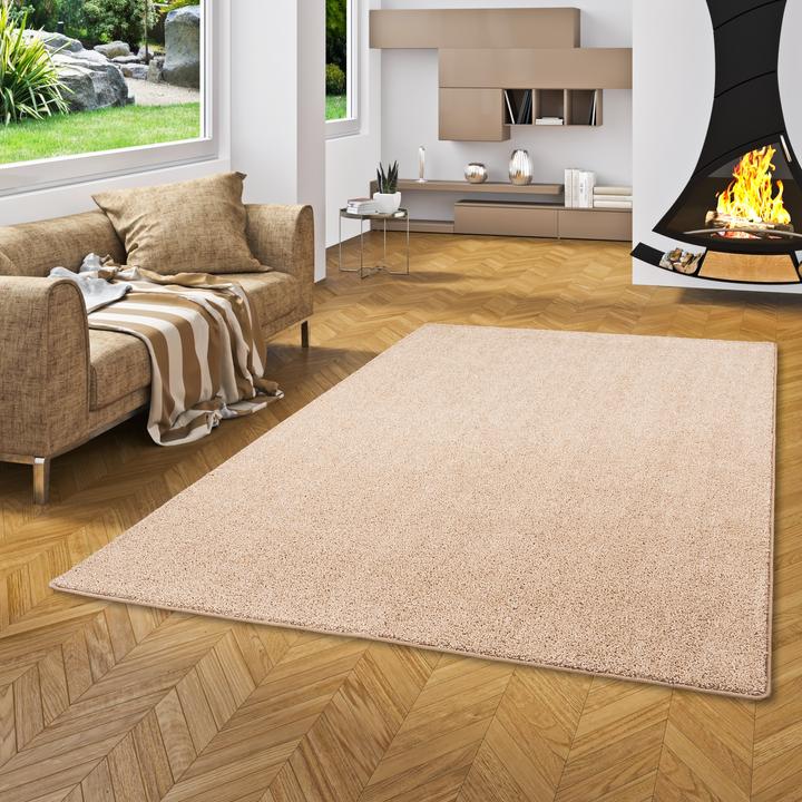 Produktbild Snapstyle Hochflor Velours Teppich Mona (100 x 100 cm)