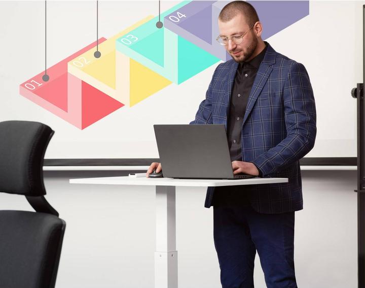 Produktbild Fromm & Starck Laptoptisch Laptopständer Notebooktisch auf Rollen höhenverstellbar 76 - 113 cm