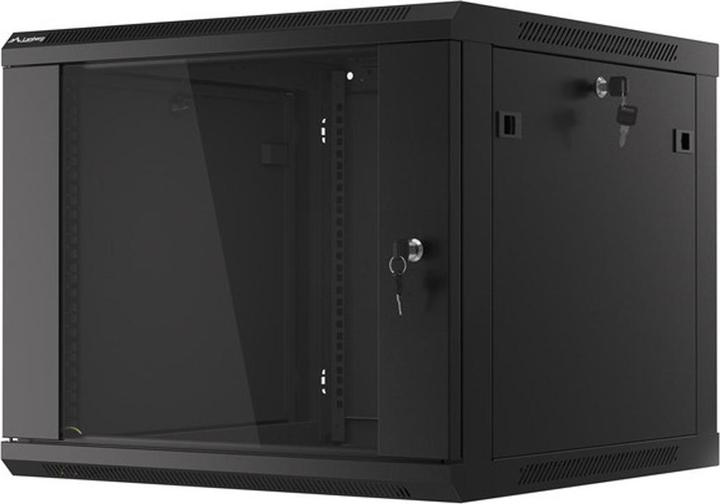 Lanberg WF01-6609-10B Rack 9U Wandmontiertes Regal Schwarz (9 HE, 19 Zoll Rack)