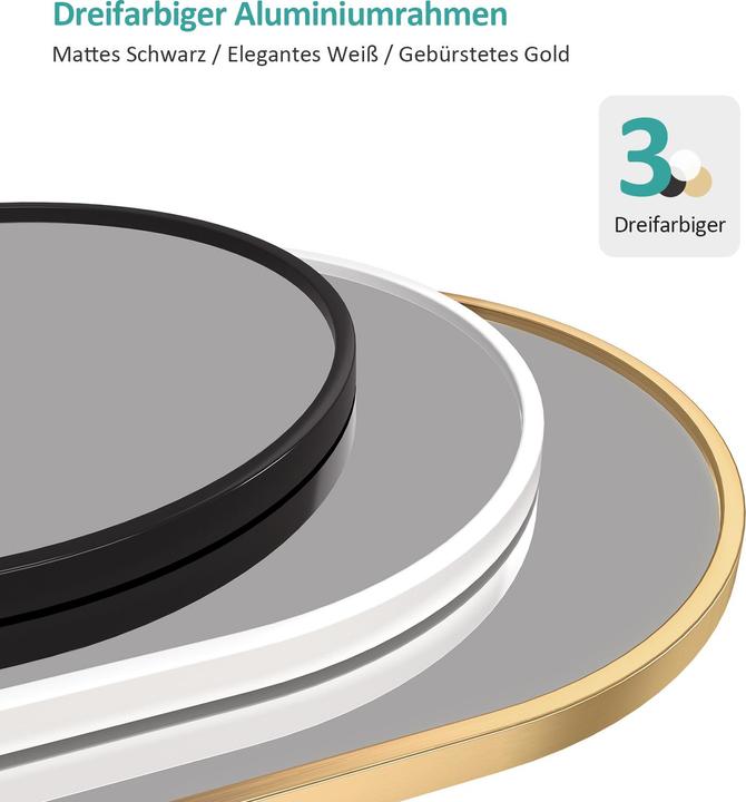 Actual product image Emke Arch Freestanding Mirror with Aluminium Frame, 60*160cm, Gold