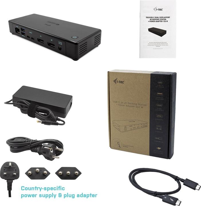 Productafbeelding i-tec TB3CDUALDPDOCKPDCH + PD 85W (Thunderbolt, 269 Havens)