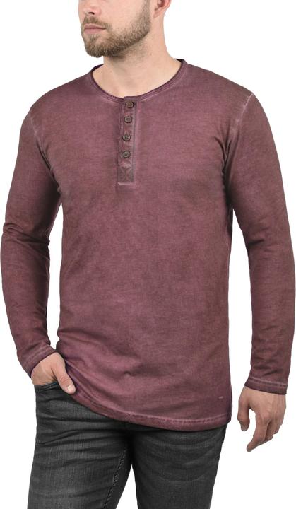 Immagine prodotto Solid Timur Maglia Maglie A Maniche Lunghe Da Uomo Con Collo Grandad In Cotone 100% (M)