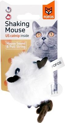 Image du produit Fofos Shaking Muis Met Geluid Wit (Jouets avec herbe à chat)
