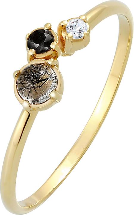 Elli DIAMONDS Ring Diamant (0.03 ct.) Topas Turmalin 375er Gelbgold