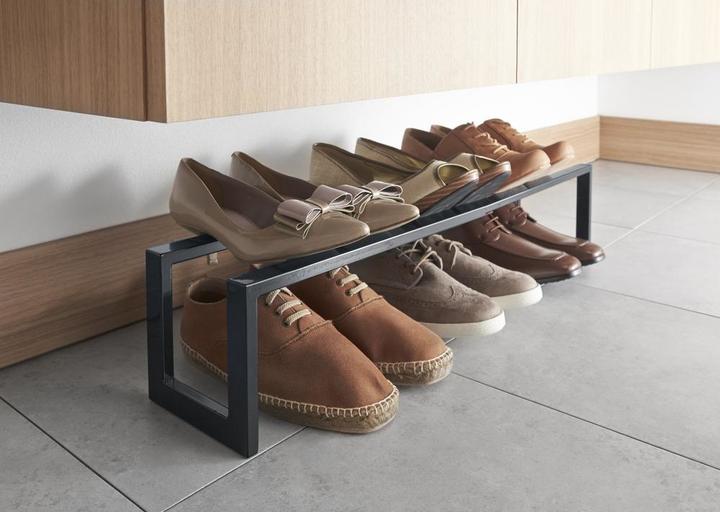 Productafbeelding Yamazaki 2-delig uitschuifbaar schoenenrek LINE (38 x 15 x 30 cm)