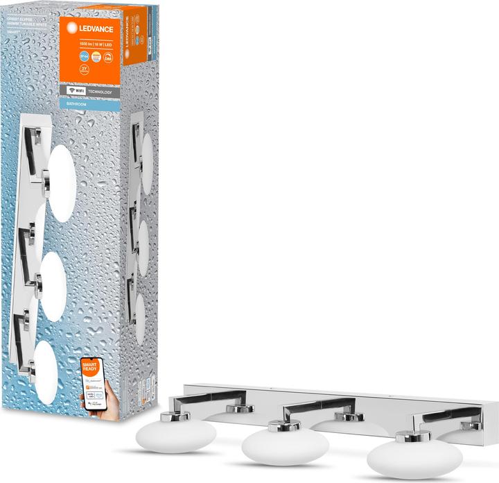 Image du produit Ledvance Smart+ wall Orbis Elypse IP44 TW 56 cm Chrome 3x5W 1500Lum (1500 lm)