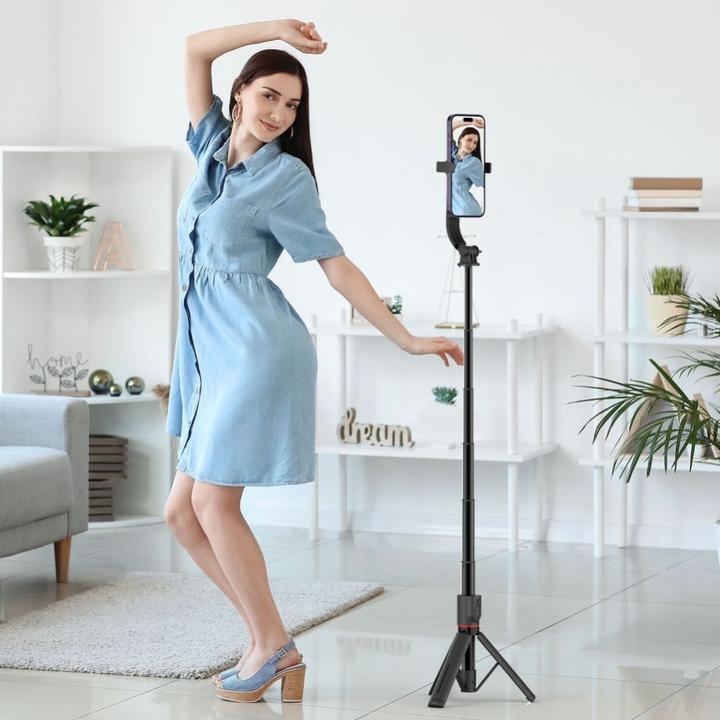 Produktbild Tech-Protect L04S Bluetooth selfie stick with tripod up to 95cm and 360 head - black