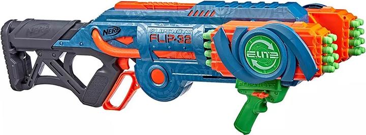 Actual product image Nerf Elite 2.0 Flipshots Flip-32 Blaster, 32 dart barrels for double the firepower, capacity for 32 darts