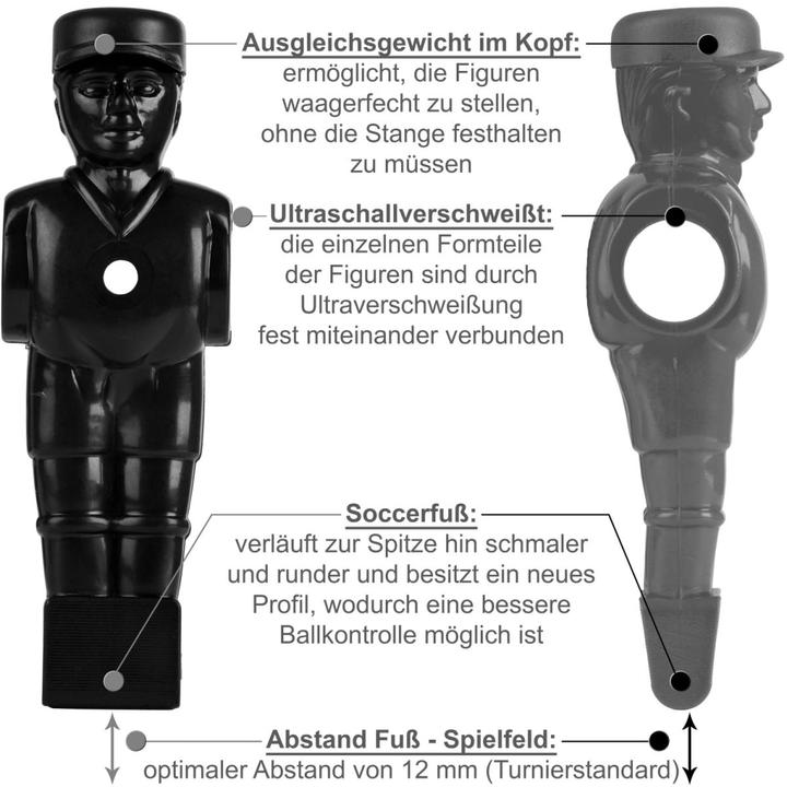 Produktbild Tuniro Kickertisch BASIC Platinum Tischkicker