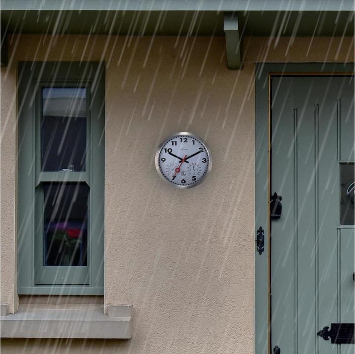 Image du produit Nextime Horloge murale Clematis Ø 35 cm, Silver (35 cm)
