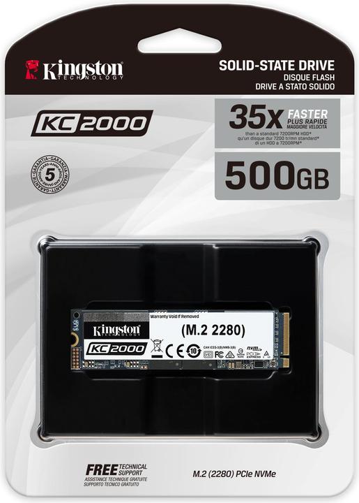 Produktbild Kingston KC2000 (500 GB, M.2 2280)