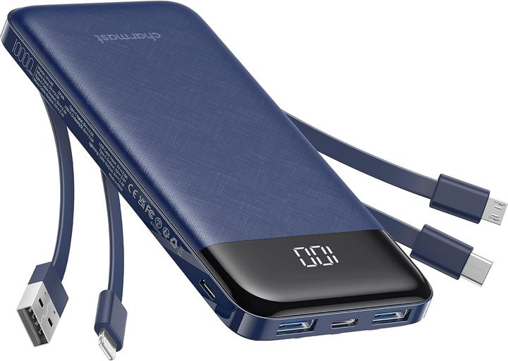 Immagine prodotto Charmast Powerbank mit 4 integrierten Ladekabeln (10000 mAh)