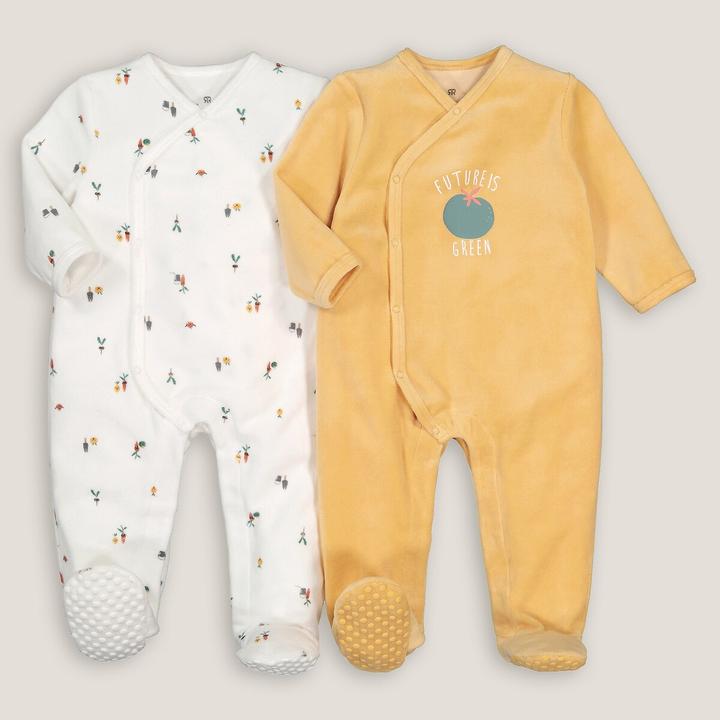 Produktbild La Redoute Collections 2er-Pack Strampler aus Samt (68)