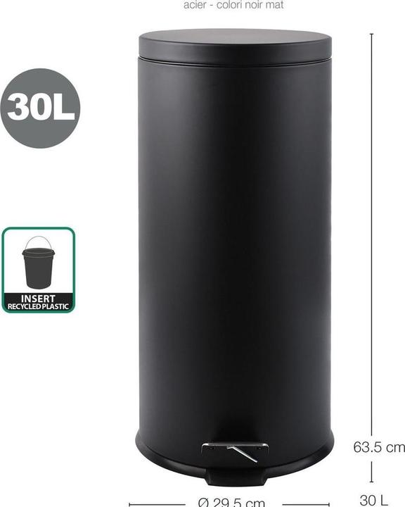 Produktbild Steinbach Treteimer Metall schwarz 30 l (30 l)