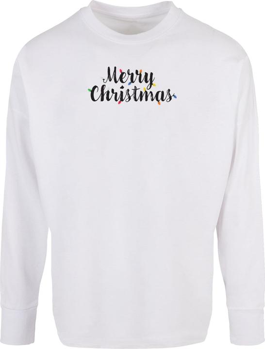 Merchcode Merry Christmas Lights Oversized Cut On Sleeve Longsleeve - 115085 (4XL)