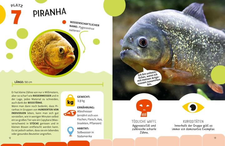 Produktbild National Geographic Die tödlichsten Tiere. Ein aufregendes Count-Down der gefährlichsten Tiere (Top Ten) (Deutsch, Massimo Miato, Cristina Banfi, 2024)