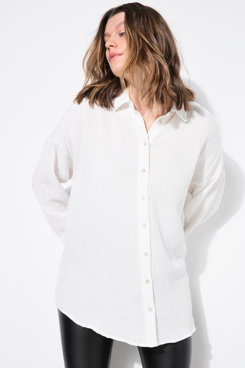 Produktbild Studio Untold Musselin Bluse, oversized, Hemdkragen, Langarm (46, 48)