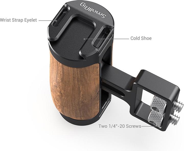 Actual product image SmallRig Wooden Mini Side Handle (1/4Ó-20 Screws) 2913 (Various)