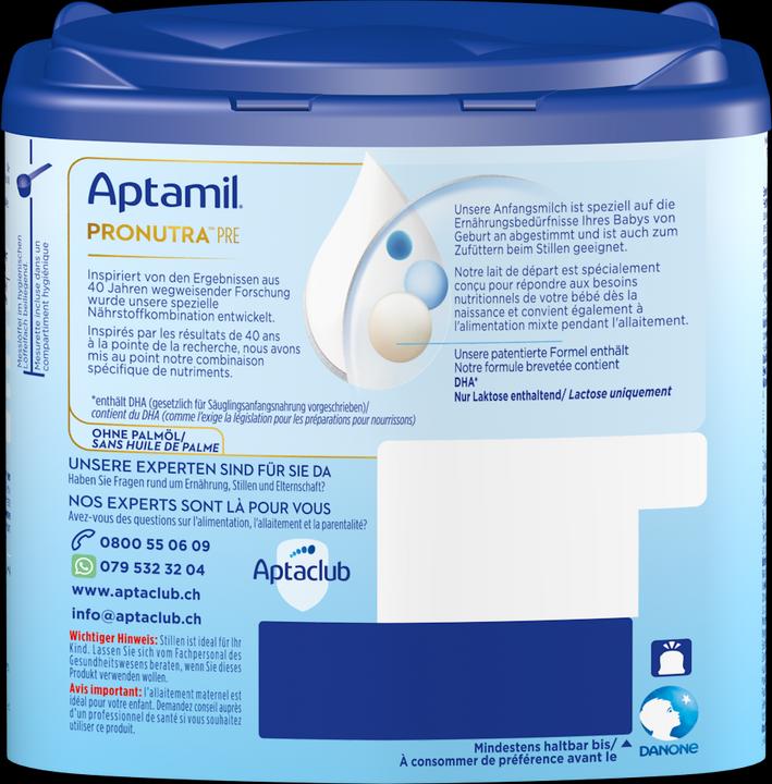Immagine prodotto Aptamil Pronutra Pre (400 g, dalla nascita)