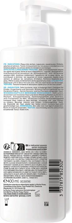 Actual product image La Roche Posay Lipikar Milk Urea 10% (Body milk, 400 ml)