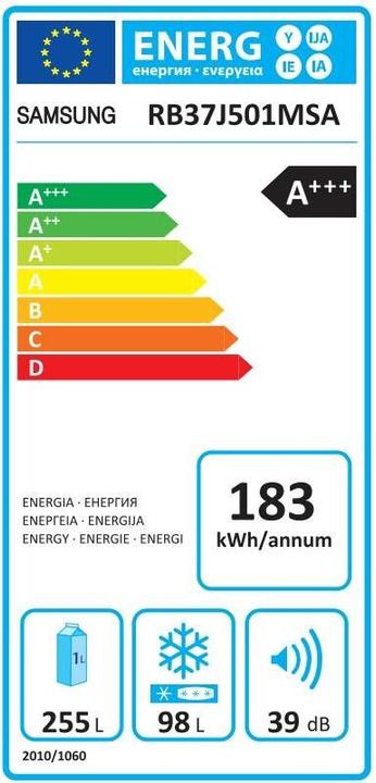 Energy Label Samsung RB37J501MSA/WS (353 l)